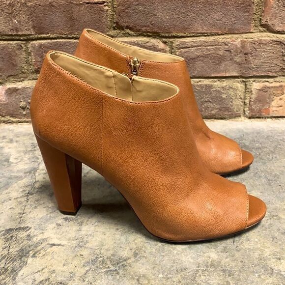 Banana Republic Delilah Tan Open Toe Ankle Bootie Size 8.5 - Picture 3 of 15